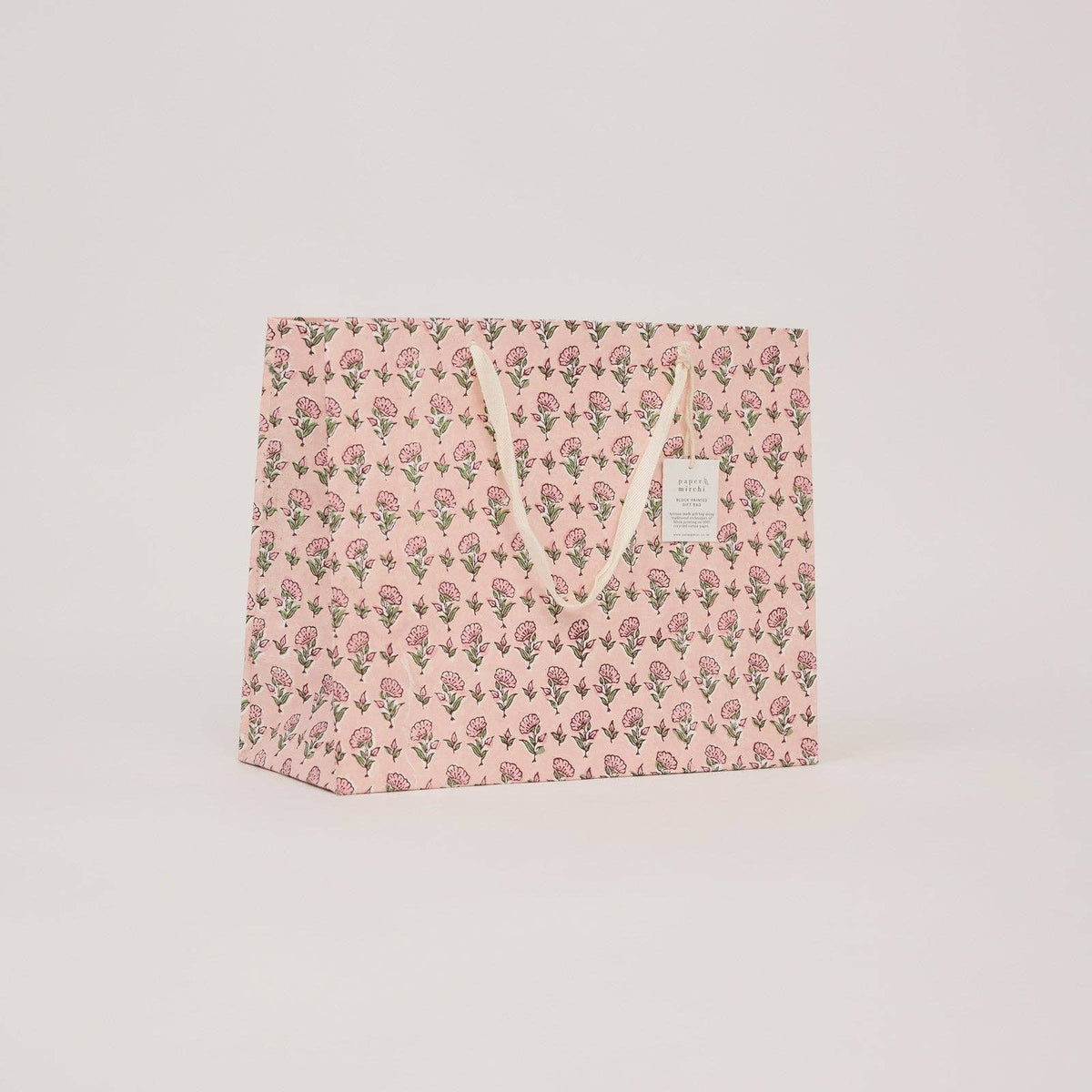 Block Printed Gift Bags - Blush Refresh - Large