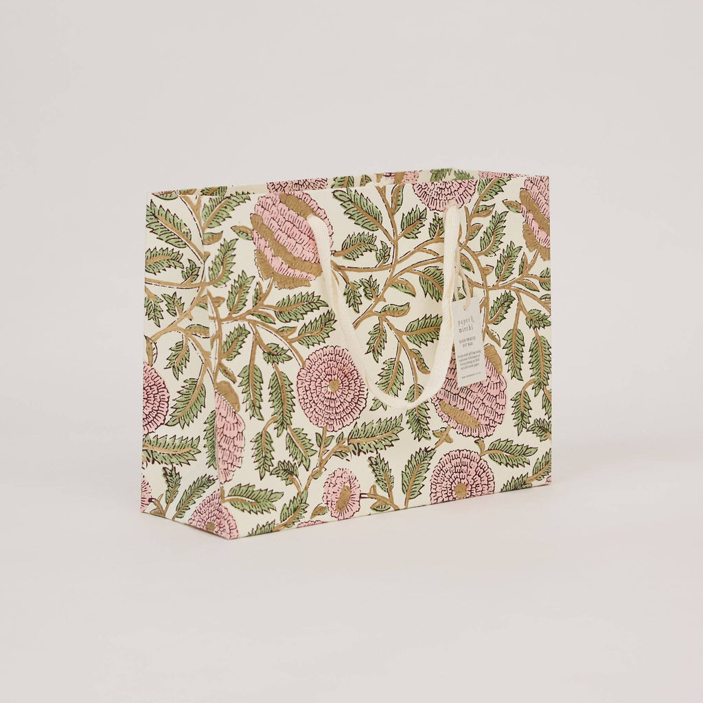 Block Printed Gift Bags - Blush Refresh - Medium