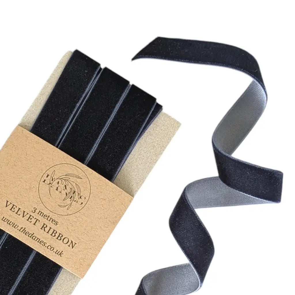 Velvet Ribbon - 16mm X 3M - Navy