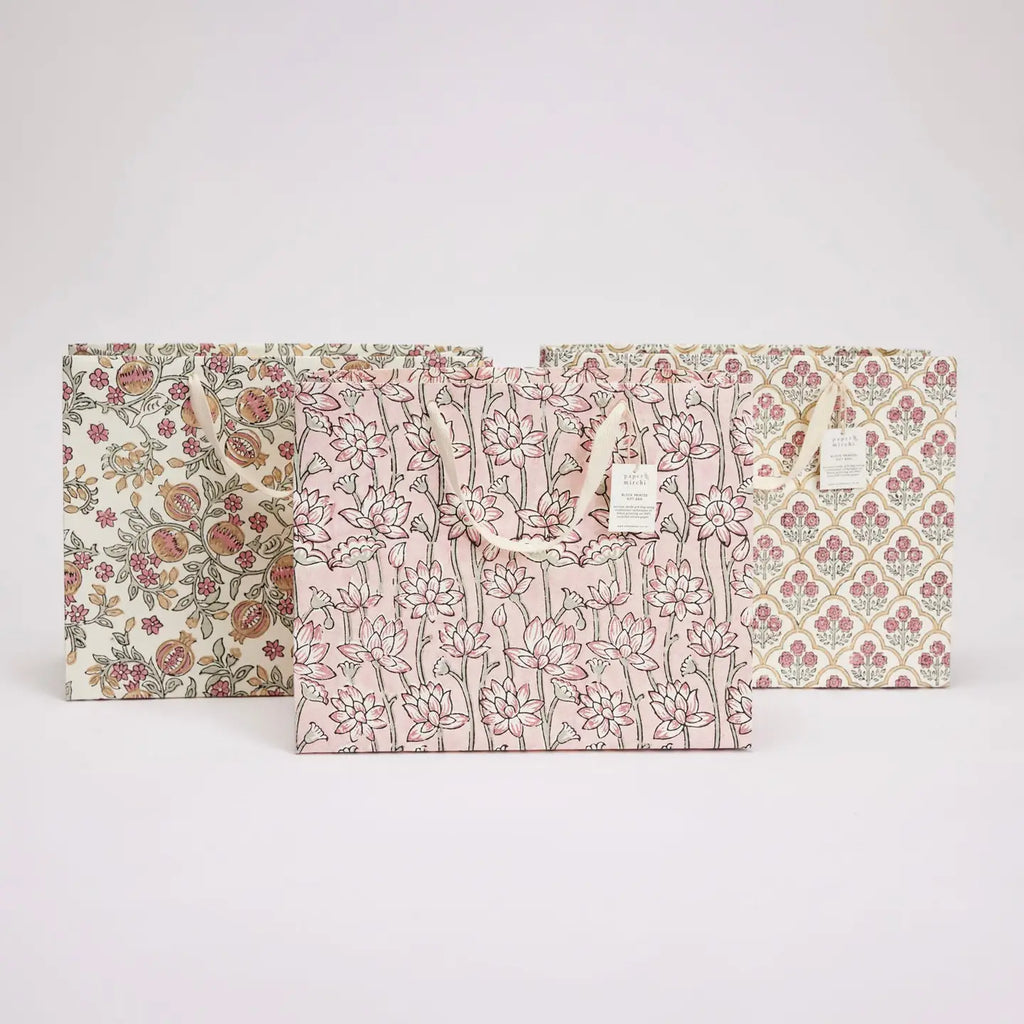 Hand Block Printed Gift Bag - Large
