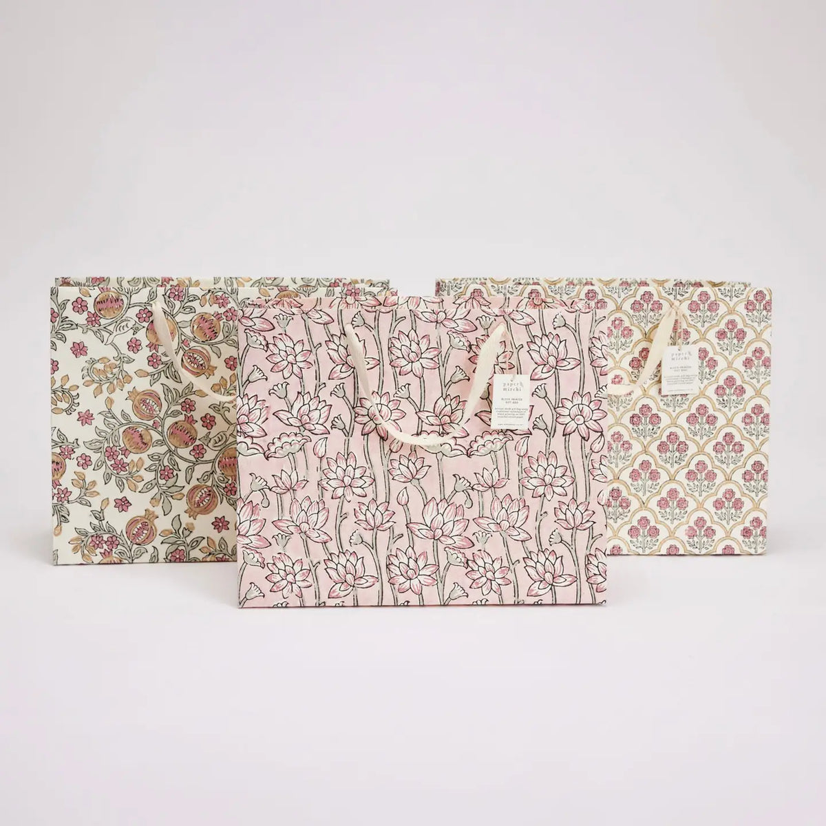 Hand Block Printed Gift Bag - Large