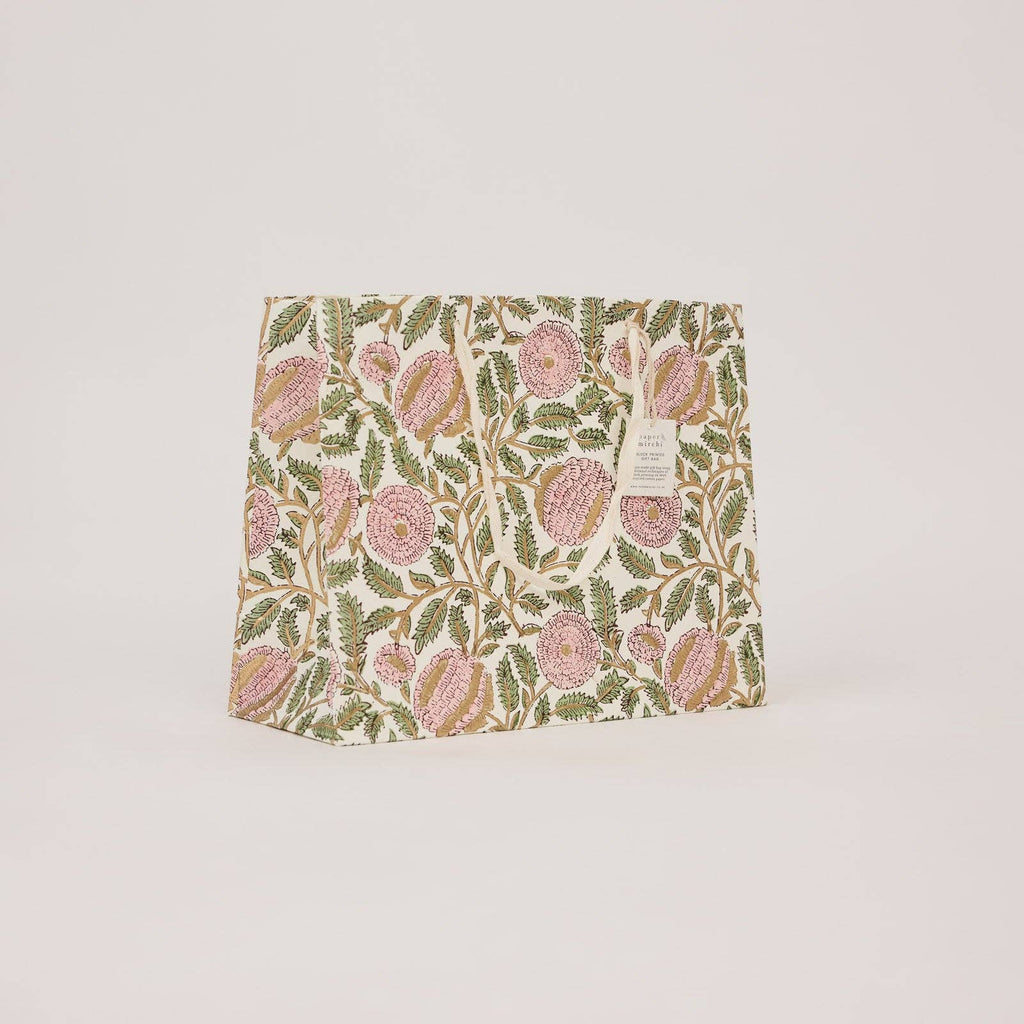 Block Printed Gift Bags - Blush Refresh - Large