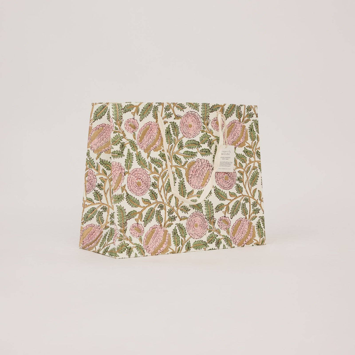 Block Printed Gift Bags - Blush Refresh - Large