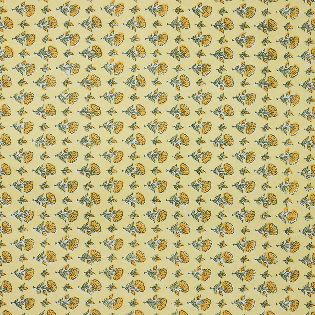 Block Printed Wrapping Paper Sheets - Ditsy Floral Sunshine
