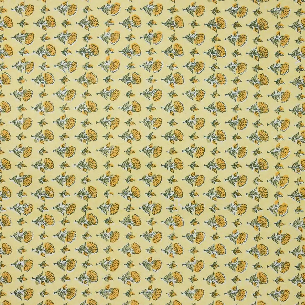 Block Printed Wrapping Paper Sheets - Ditsy Floral Sunshine