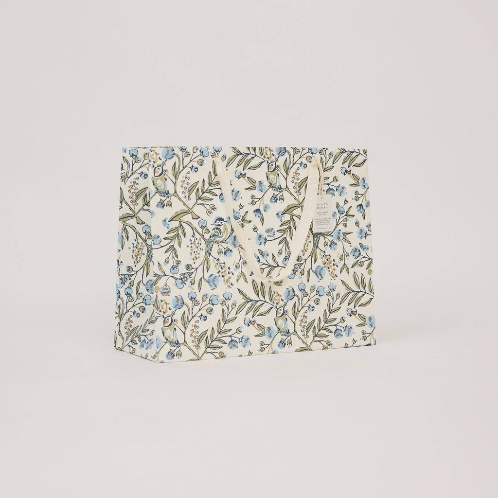 Block Printed Gift Bags - Blue Stone Refresh - Large