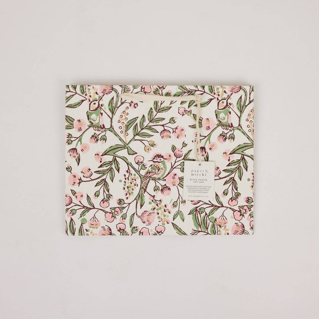 Block Printed Gift Bags - Blush Refresh - Medium