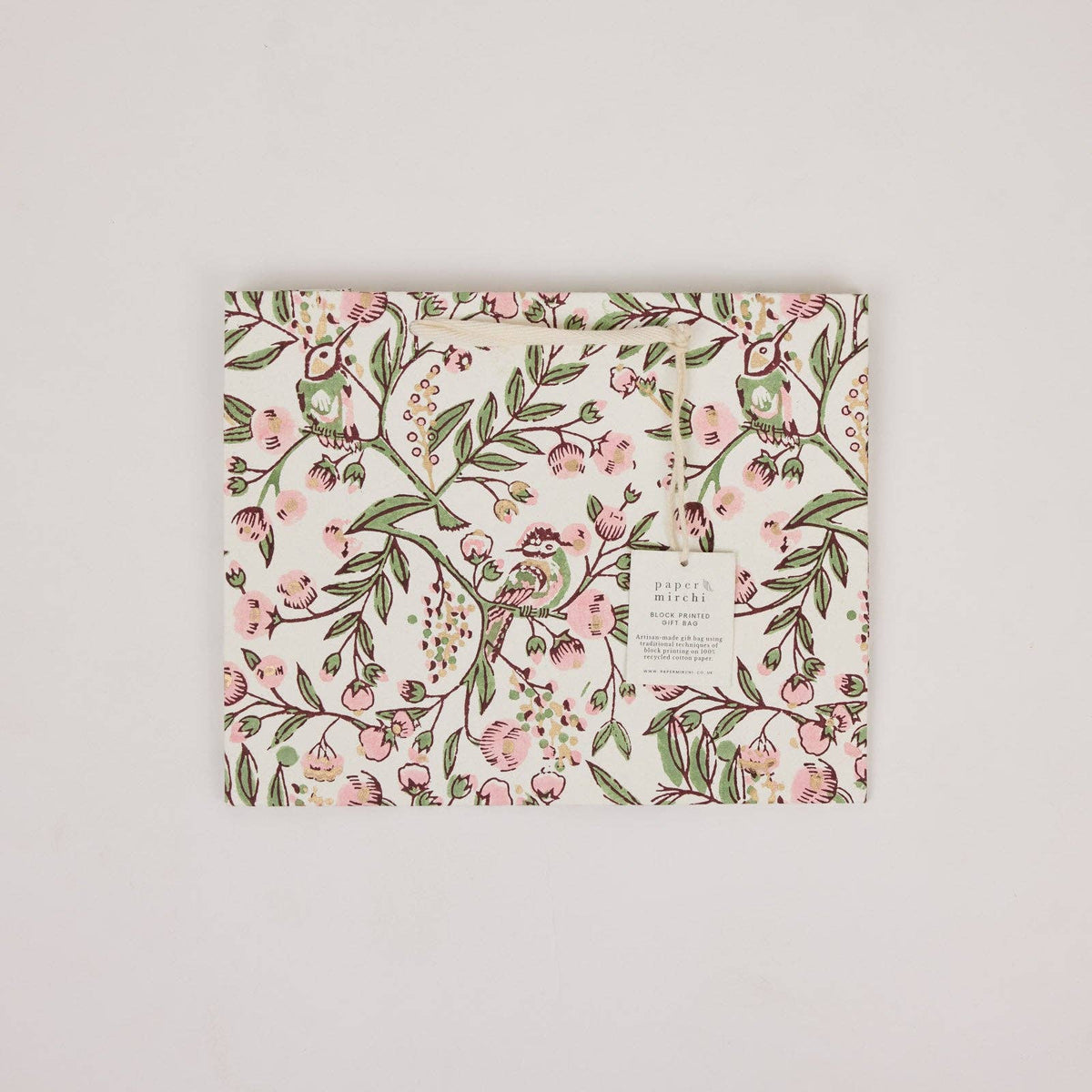 Block Printed Gift Bags - Blush Refresh - Medium