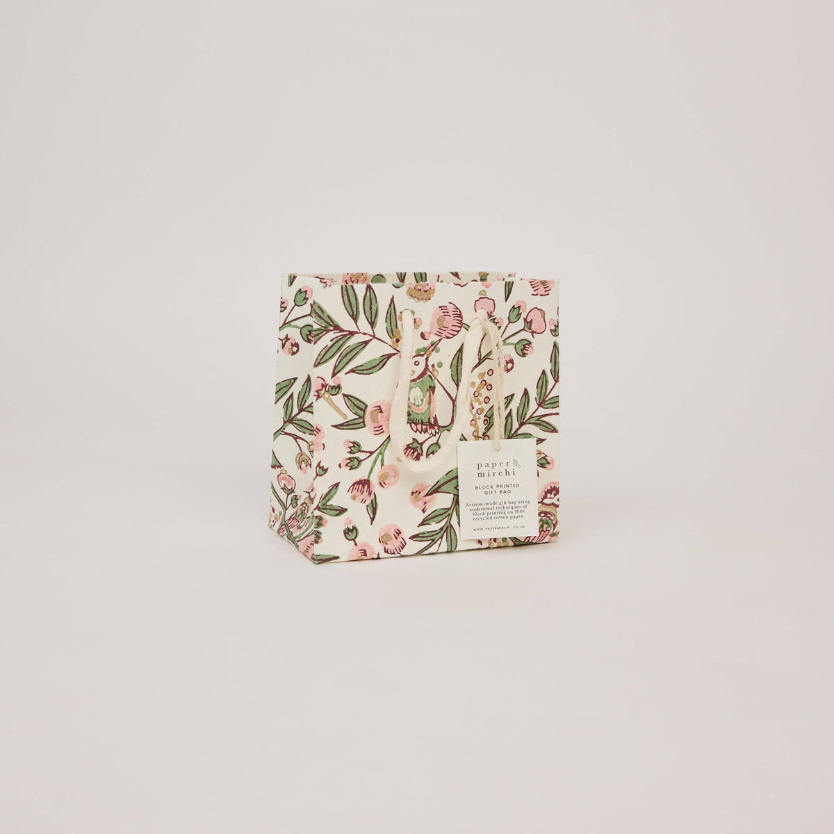 Block Printed Gift Bags - Blush Refresh - Small