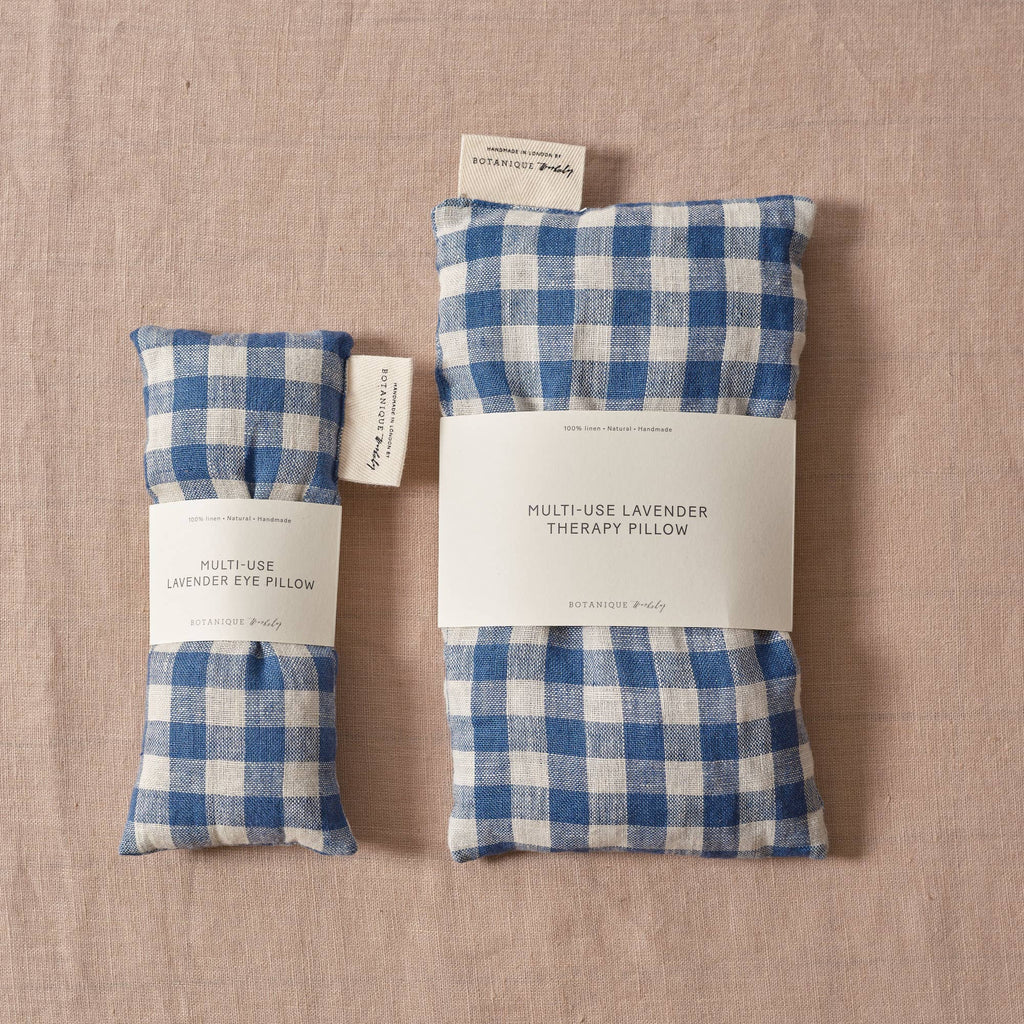 Multi-Use Lavender Eye Pillow - Linen Fara Gingham