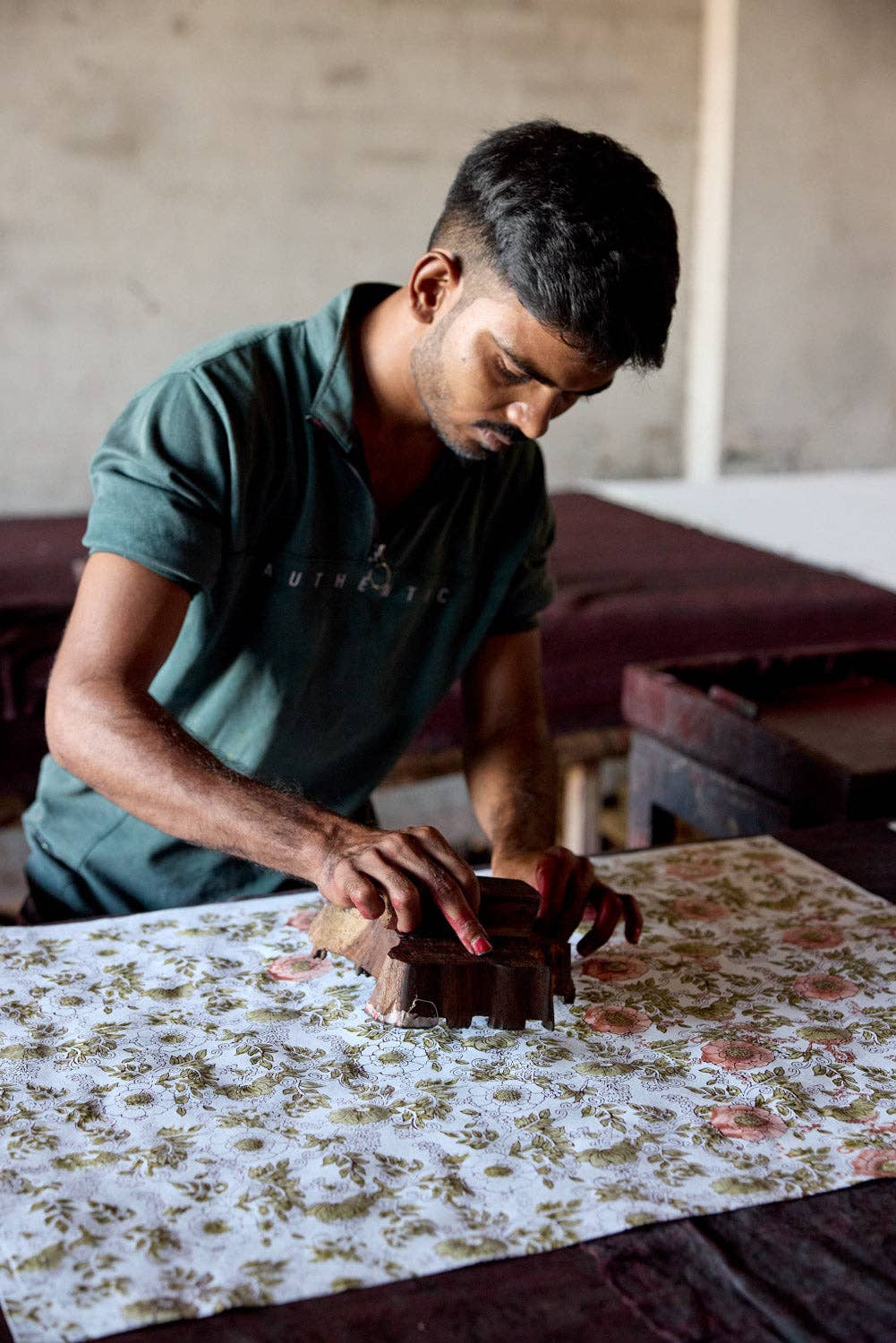 Block Printed Gift Bags - Terracotta - Medium