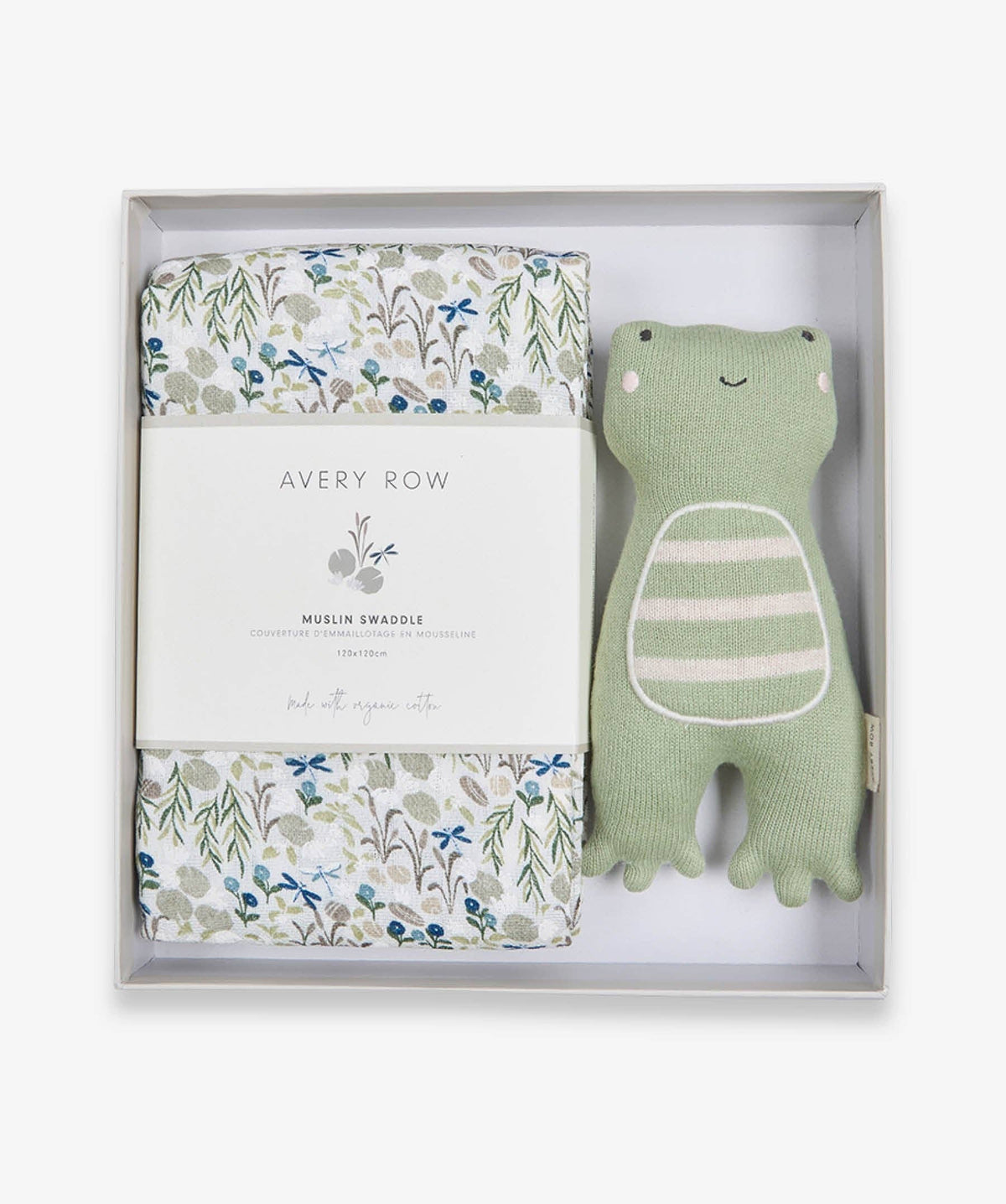 Avery Row - Swaddle & Cuddle New Baby Gift Set - Riverbank