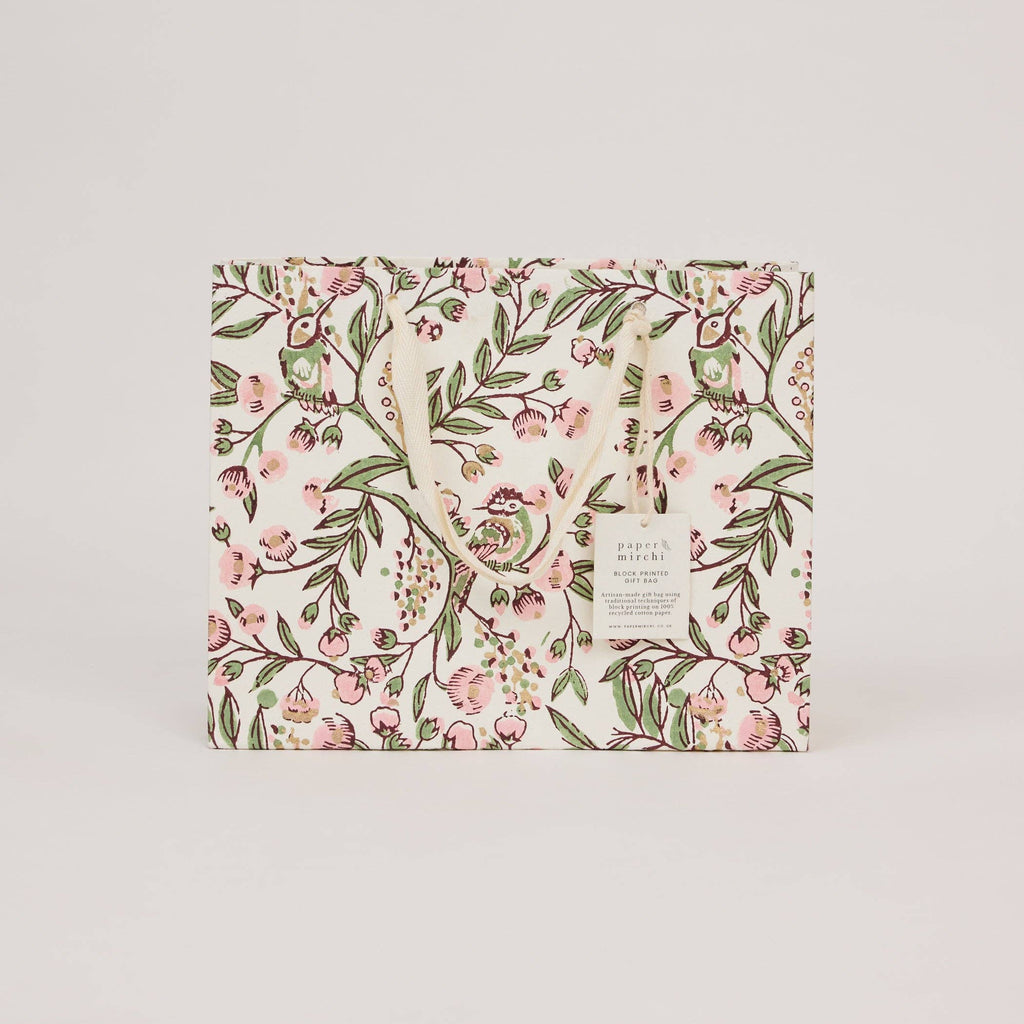 Block Printed Gift Bags - Blush Refresh - Medium