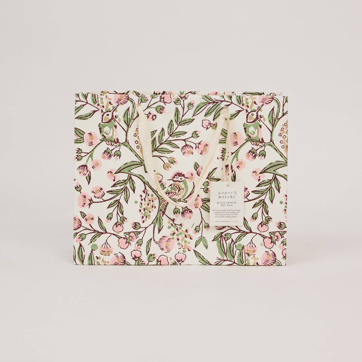 Block Printed Gift Bags - Blush Refresh - Medium
