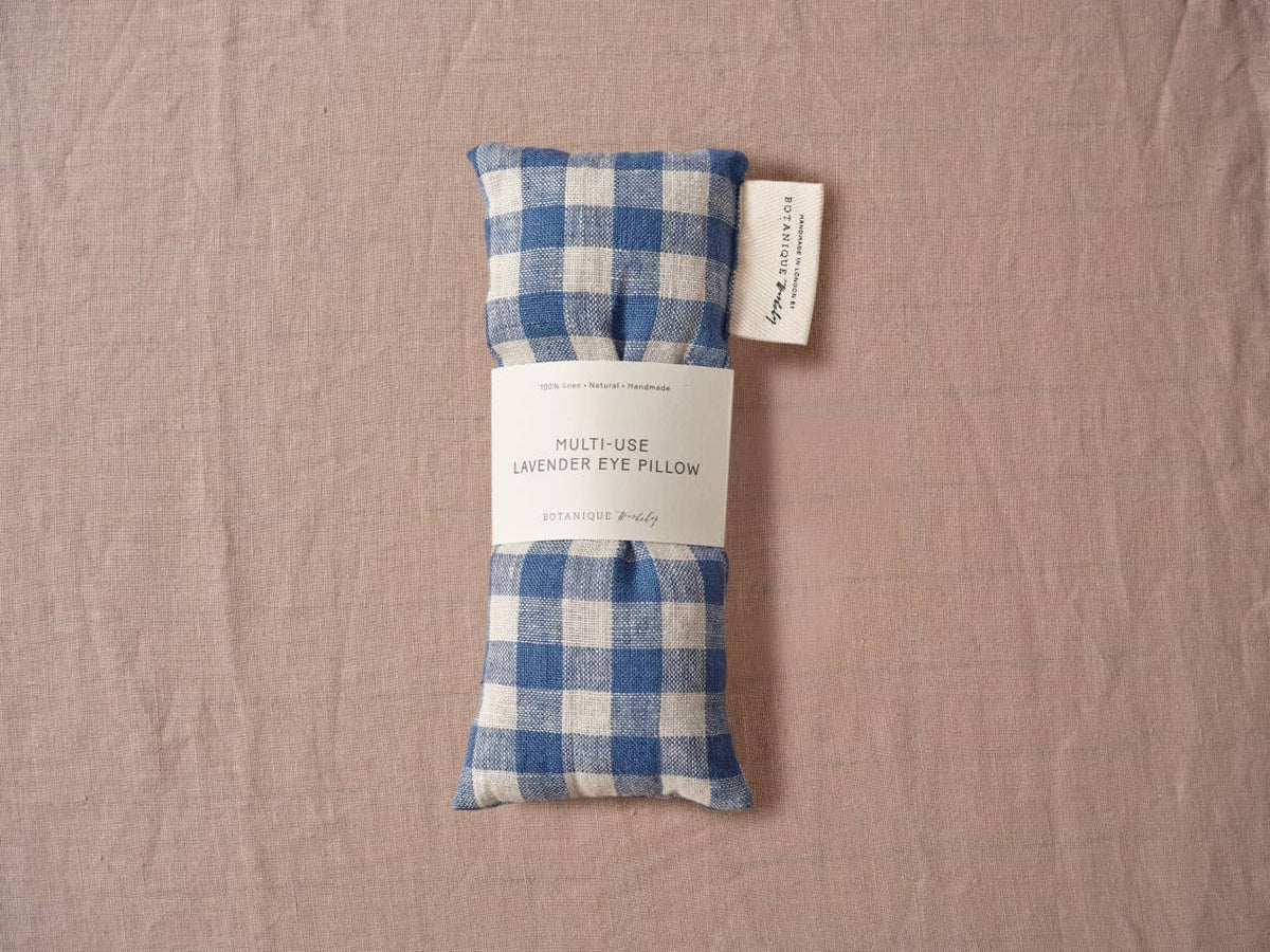 Multi-Use Lavender Eye Pillow - Linen Fara Gingham