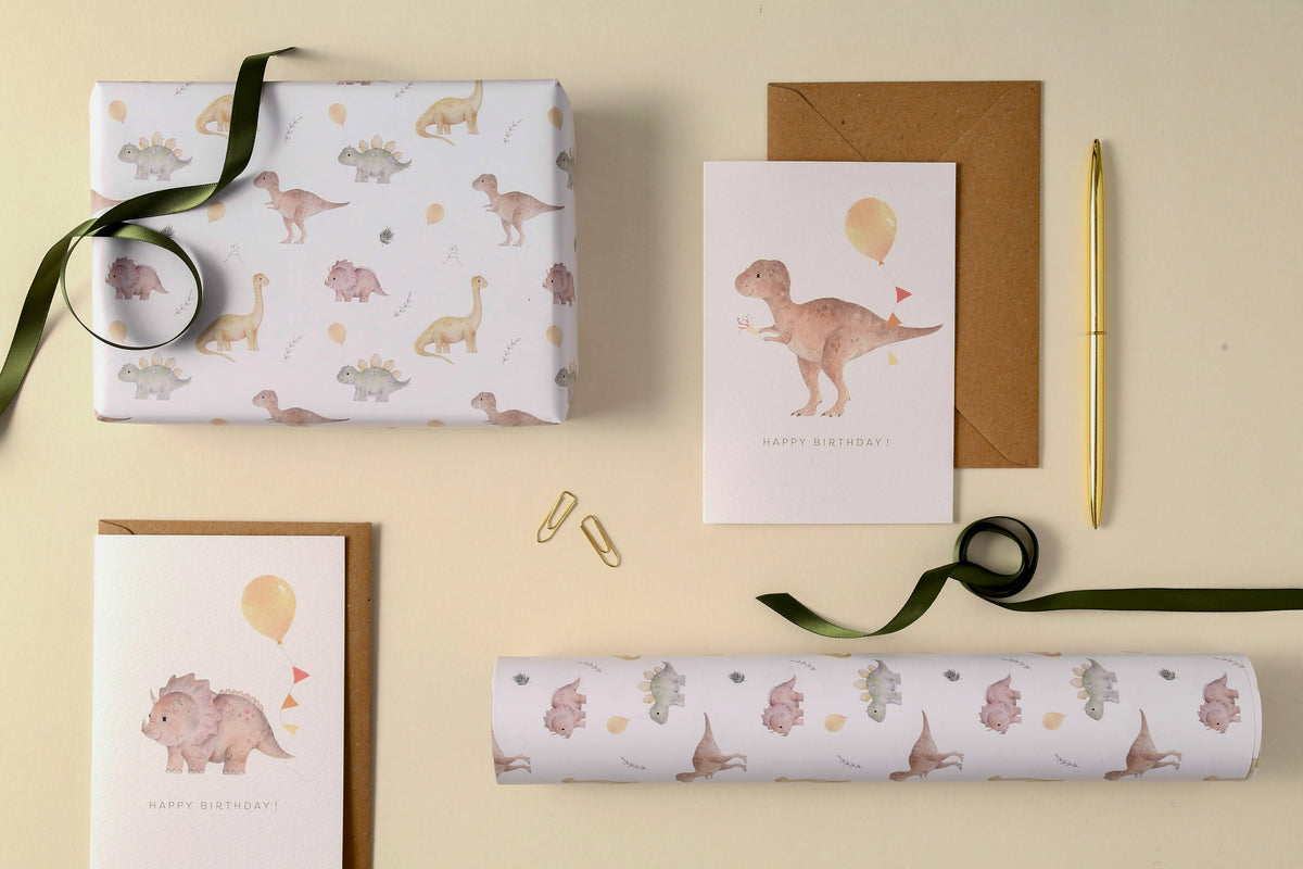 Gift Wrap Sheet - Dinosaur
