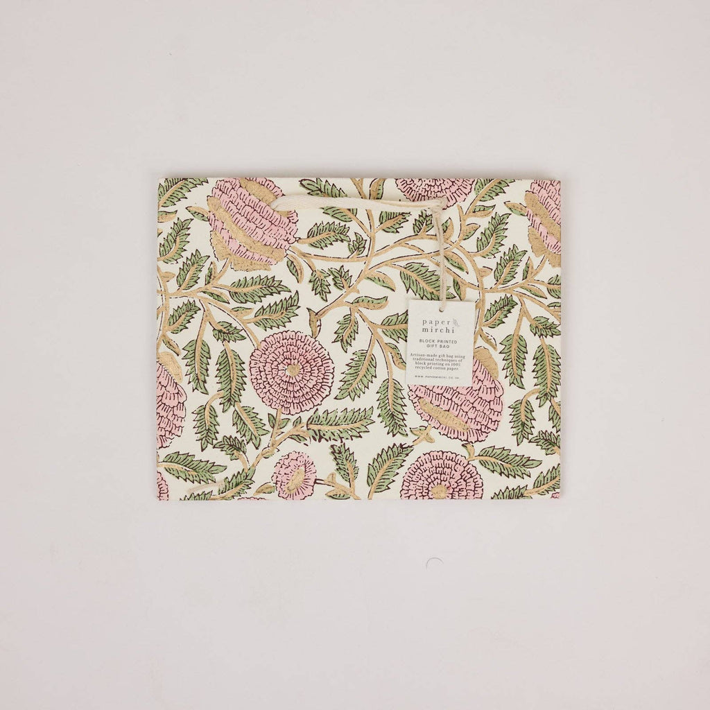 Block Printed Gift Bags - Blush Refresh - Medium