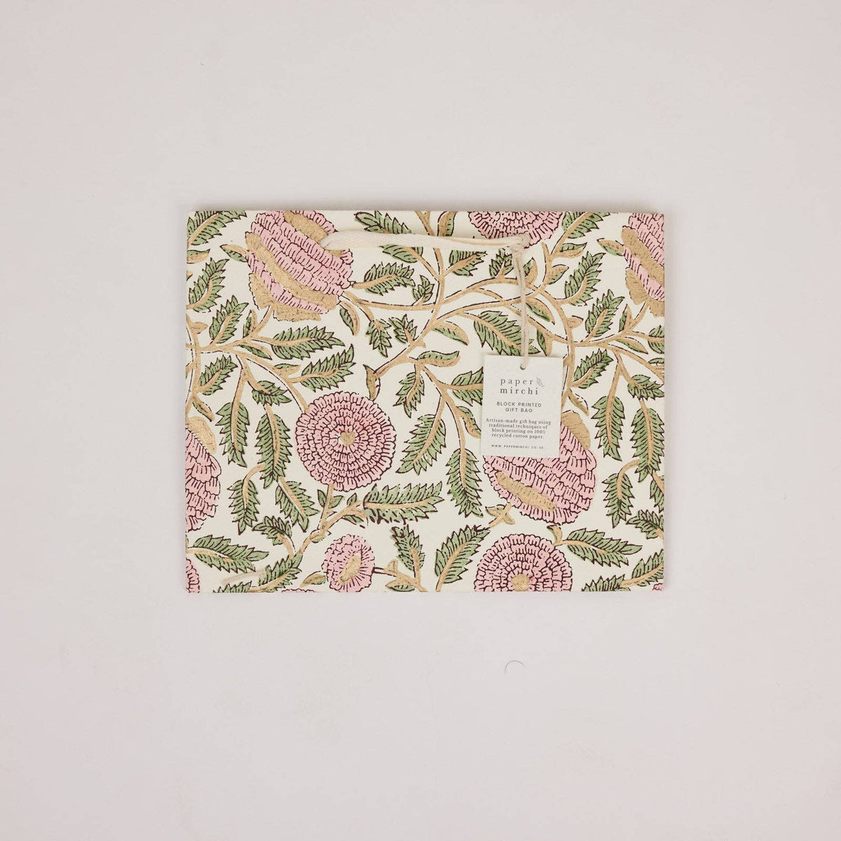 Block Printed Gift Bags - Blush Refresh - Medium