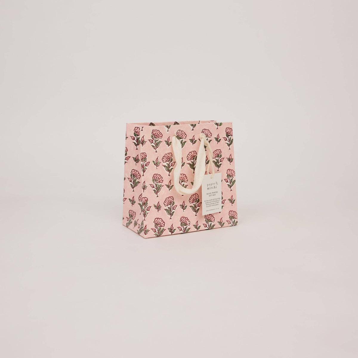 Block Printed Gift Bags - Blush Refresh - Small