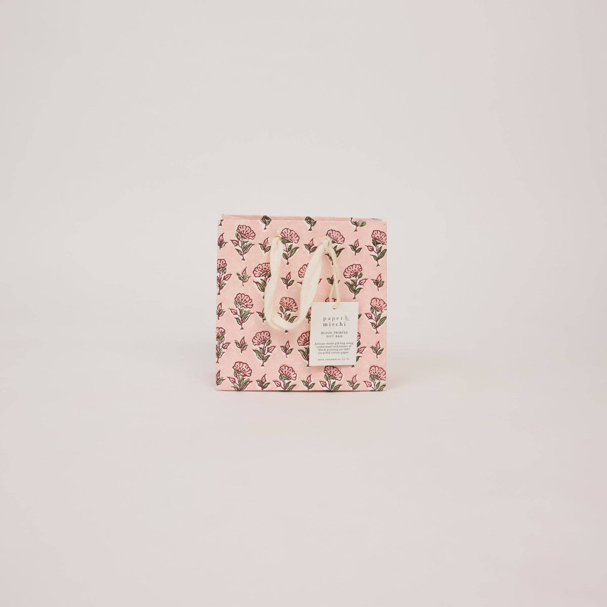 Block Printed Gift Bags - Blush Refresh - Small
