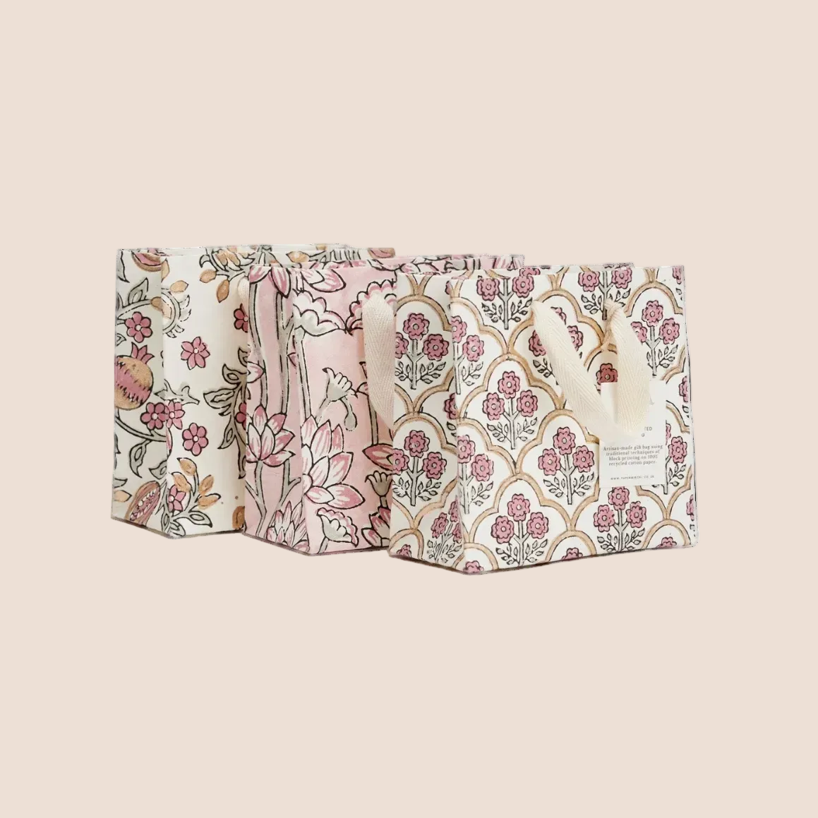 Hand Block Printed Gift Bag - Small