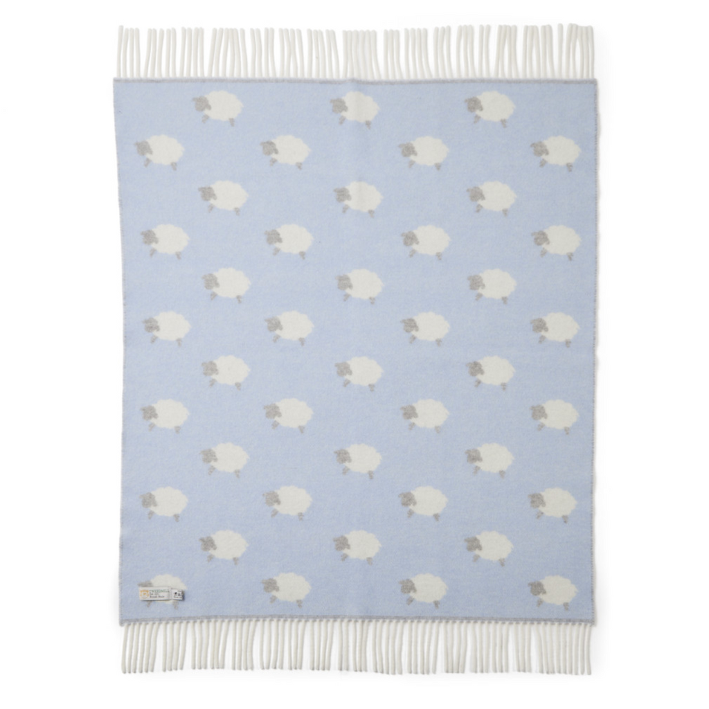 Merino Wool Baby Blanket - Sheep