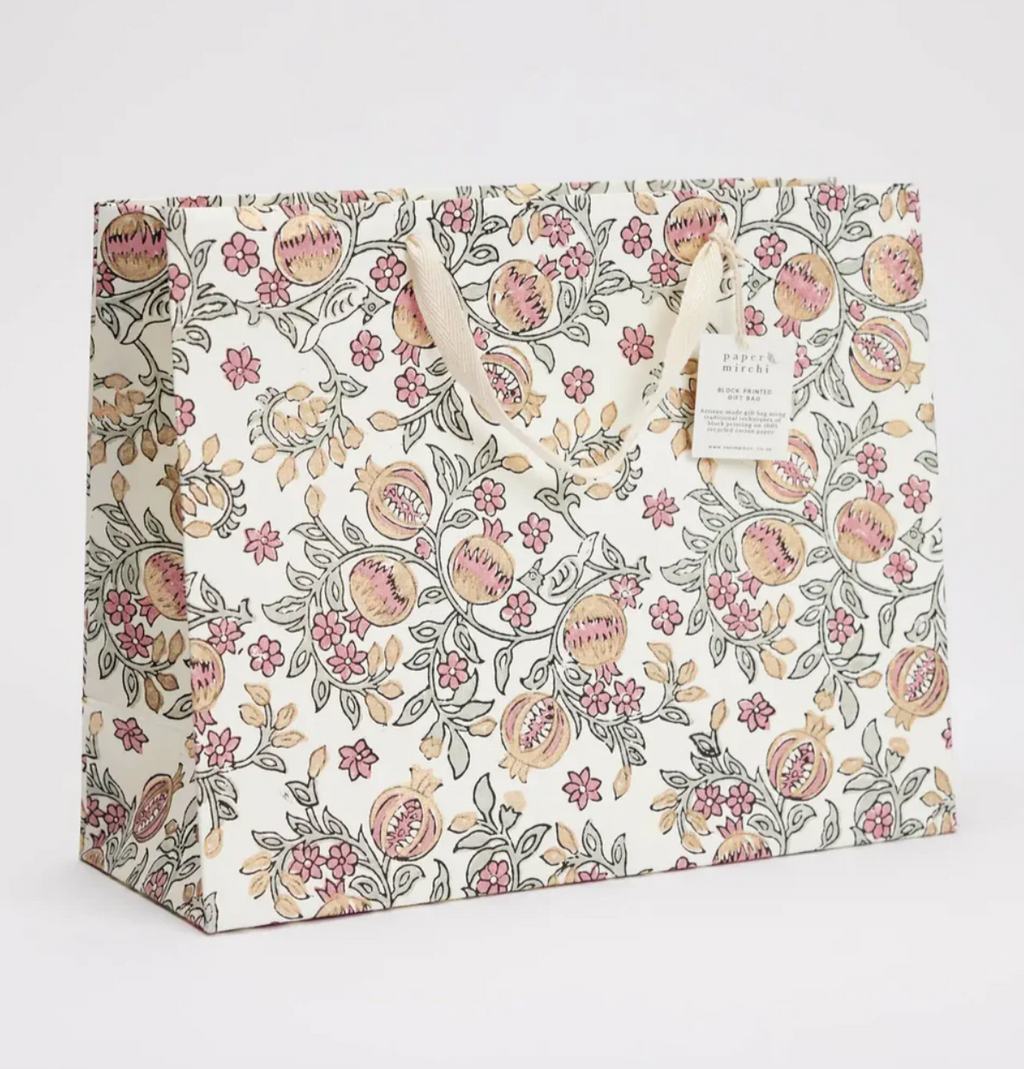 Hand Block Printed Gift Bag - Large
