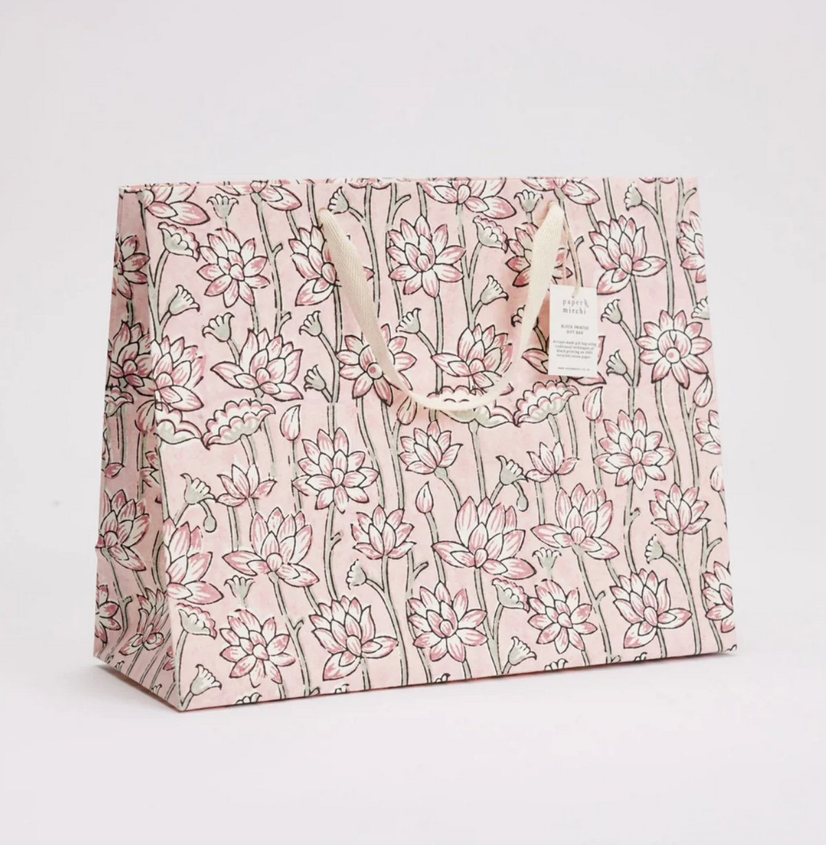 Hand Block Printed Gift Bag - Large