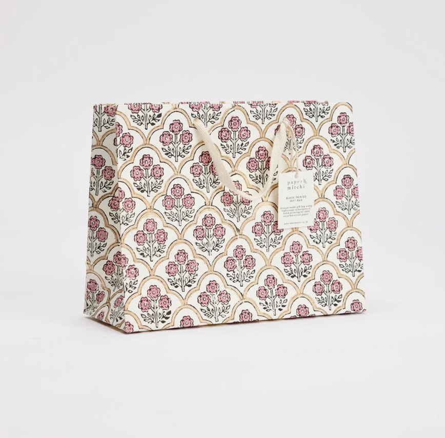 Hand Block Printed Gift Bag - Large