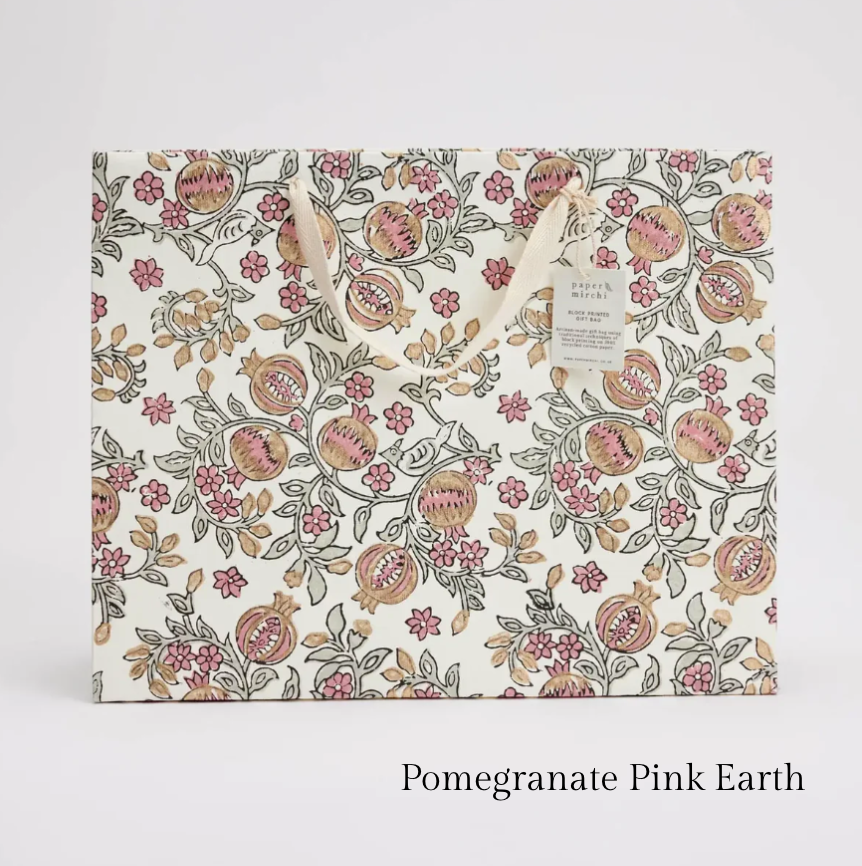 Hand Block Printed Gift Bag - Large