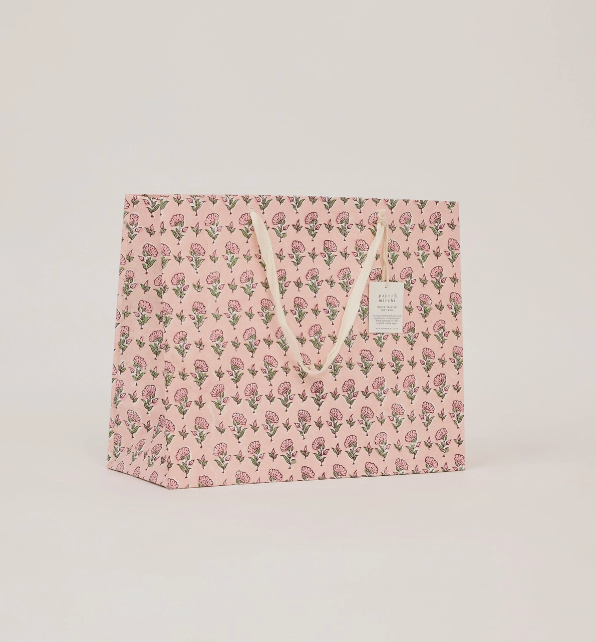 Block Printed Gift Bags - Blush Refresh - Large