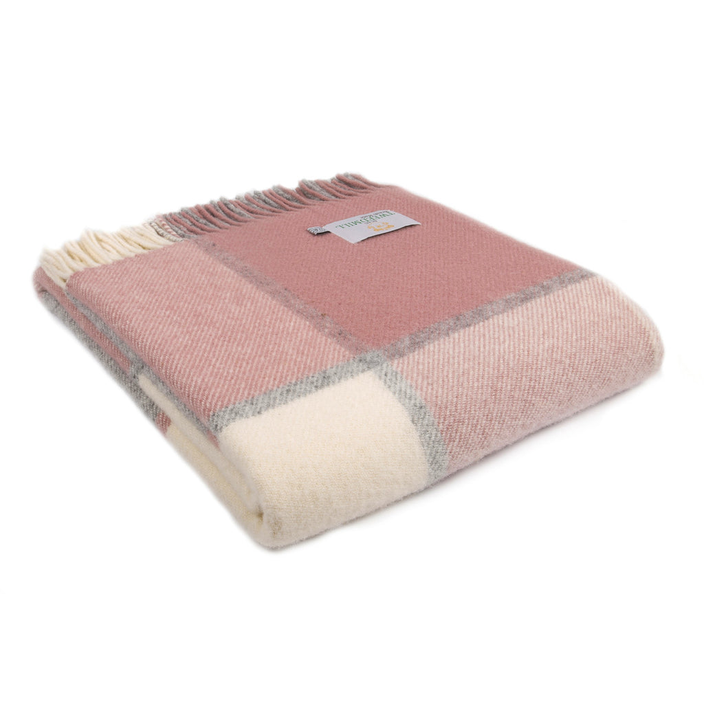 Block Check Charcoal & Dusky Pink