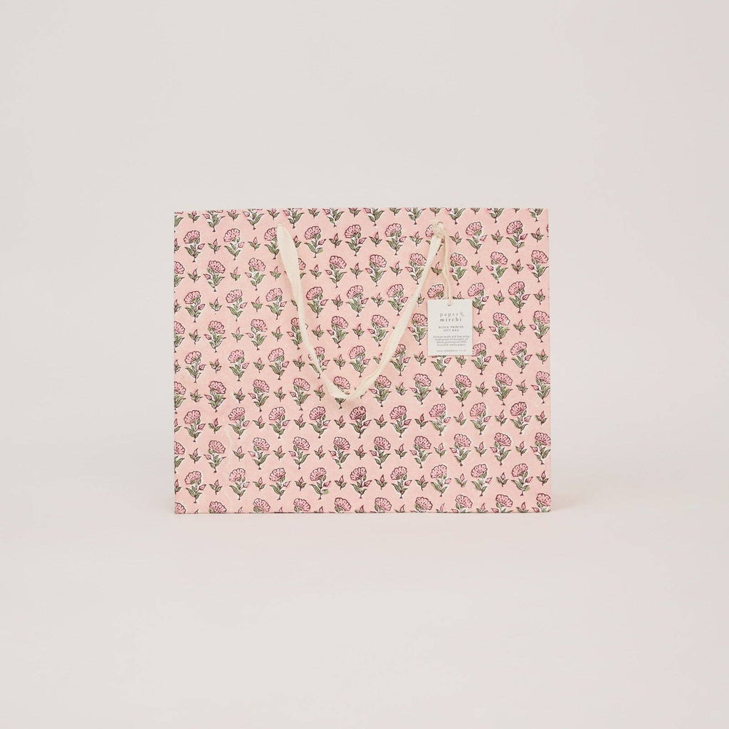 Block Printed Gift Bags - Blush Refresh - Large