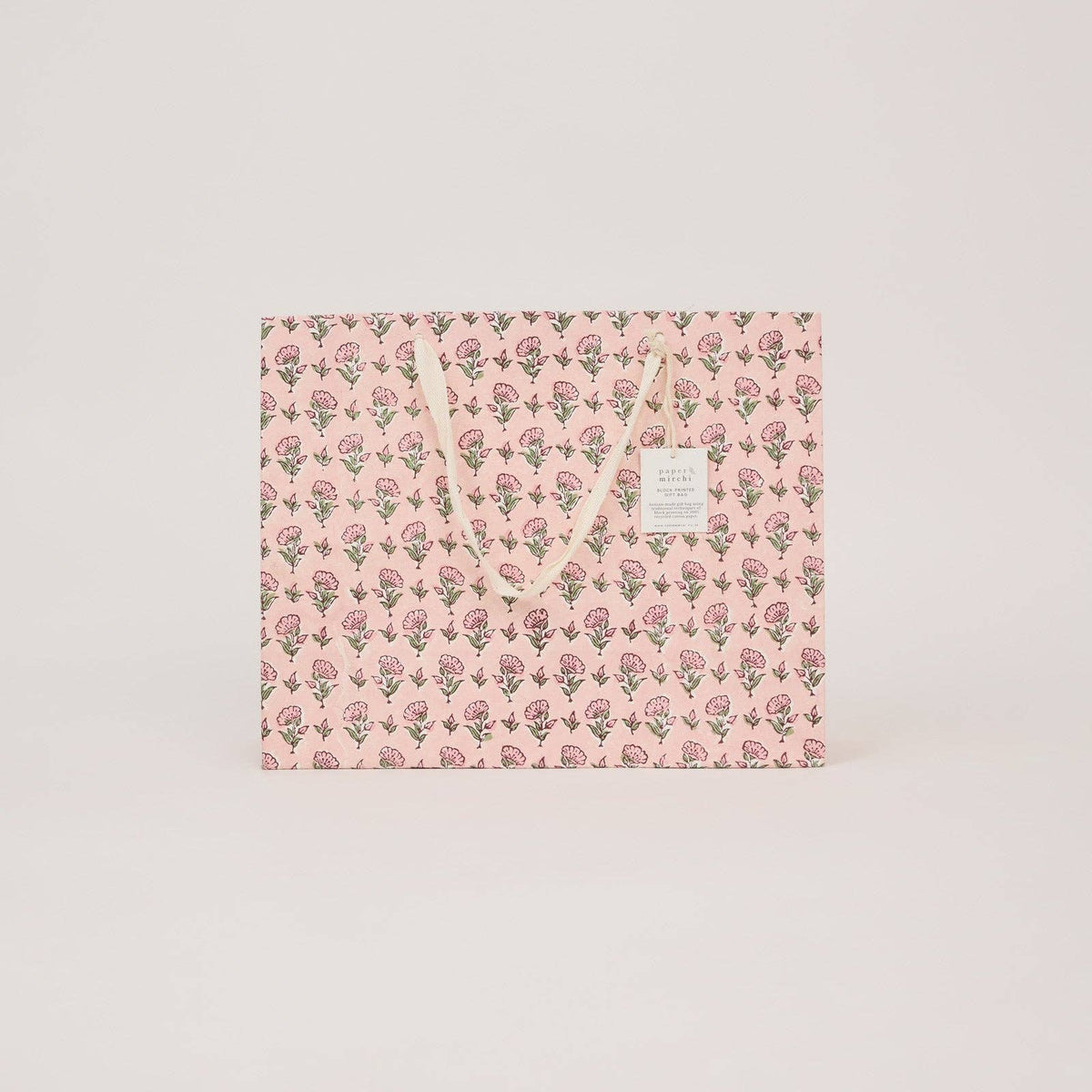 Block Printed Gift Bags - Blush Refresh - Large