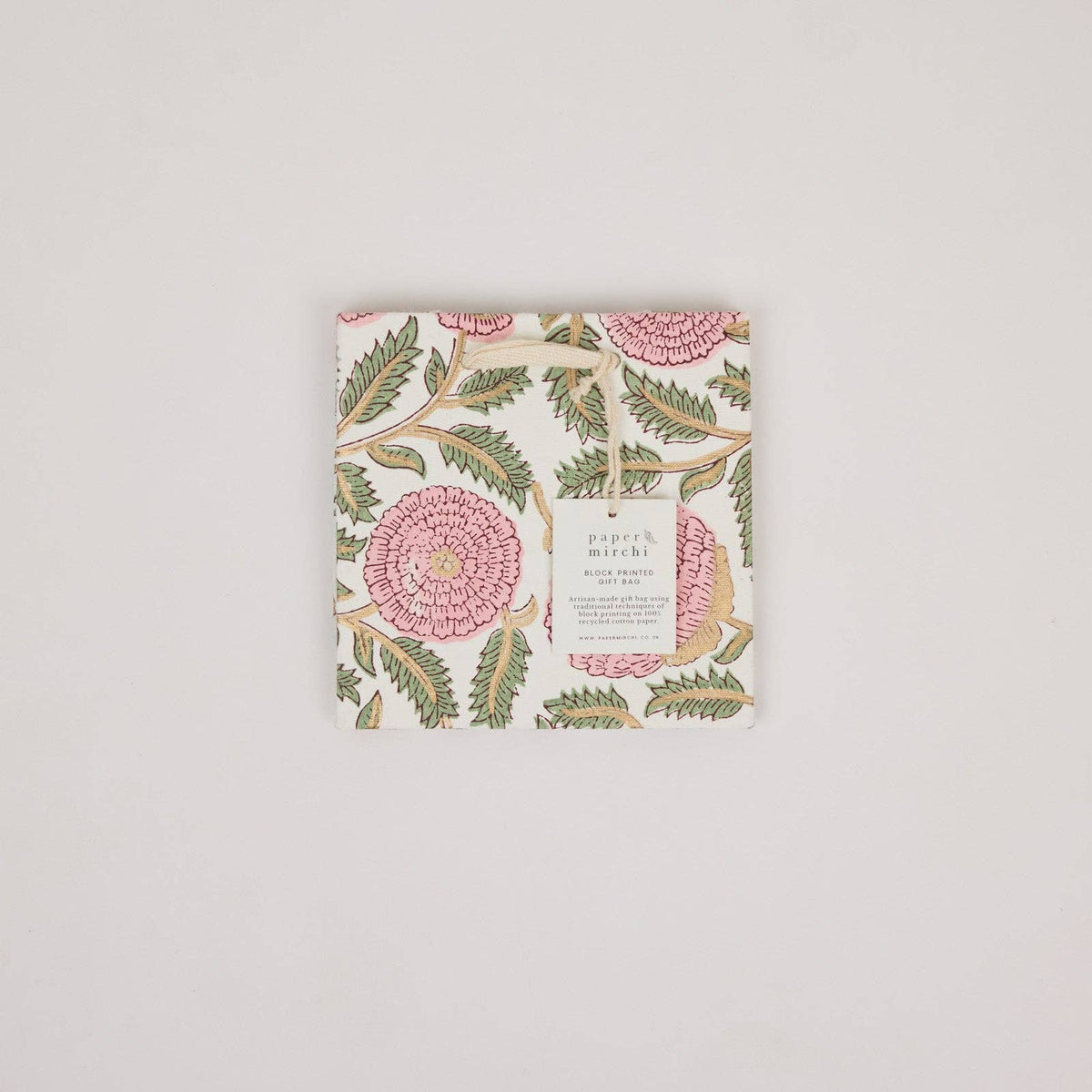 Block Printed Gift Bags - Blush Refresh - Small