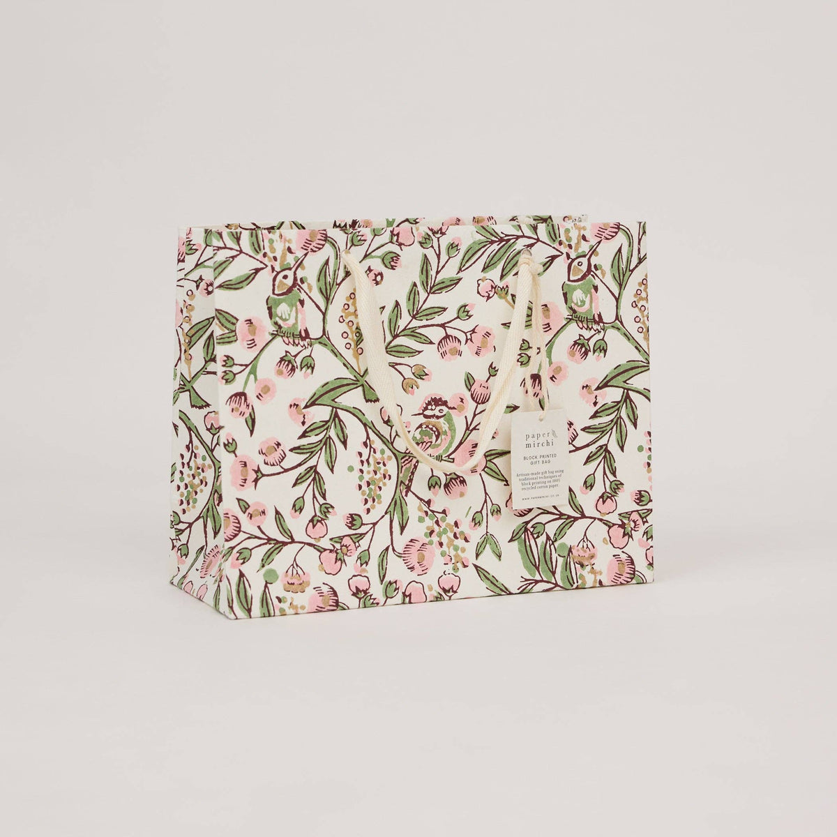 Block Printed Gift Bags - Blush Refresh - Medium