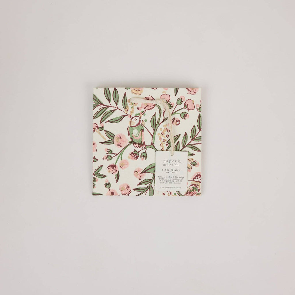 Block Printed Gift Bags - Blush Refresh - Small
