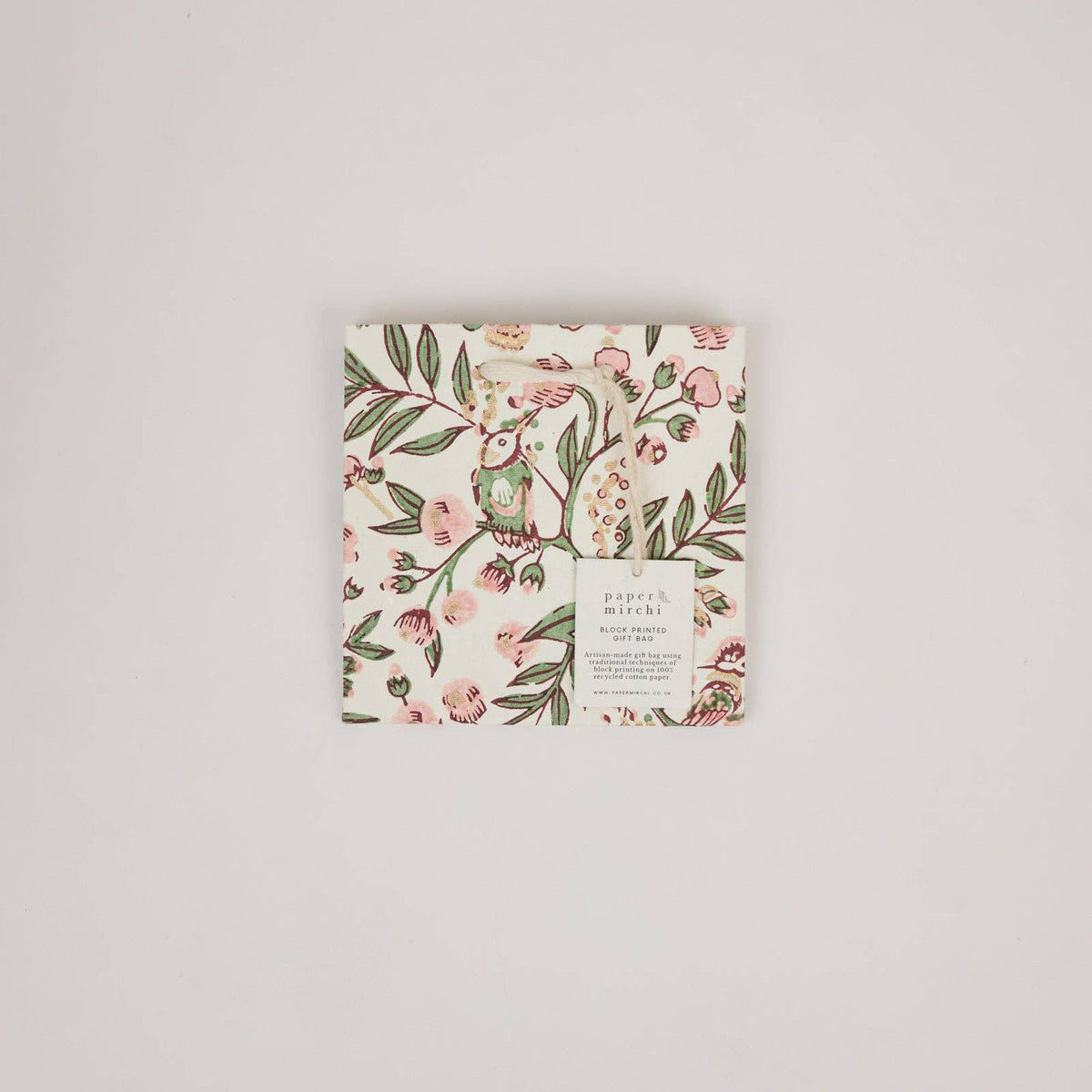 Block Printed Gift Bags - Blush Refresh - Small