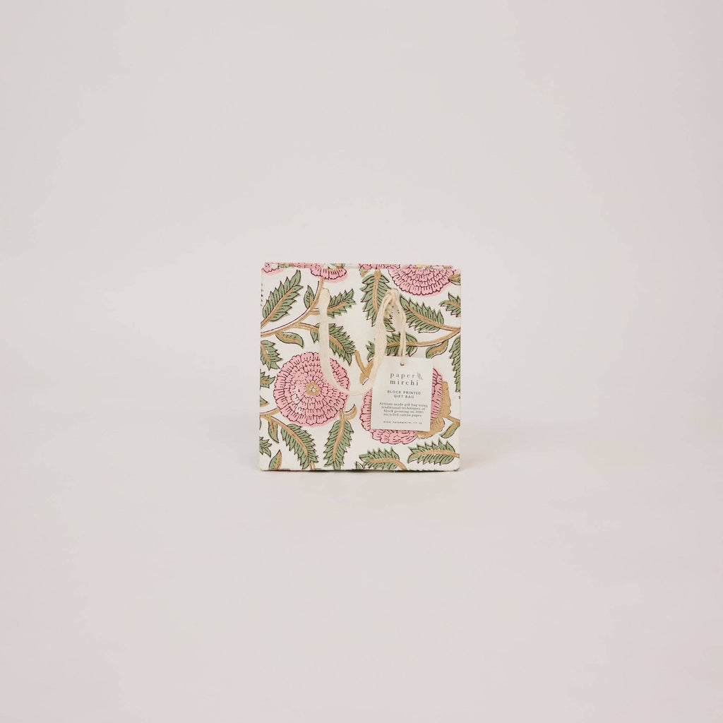 Block Printed Gift Bags - Blush Refresh - Small