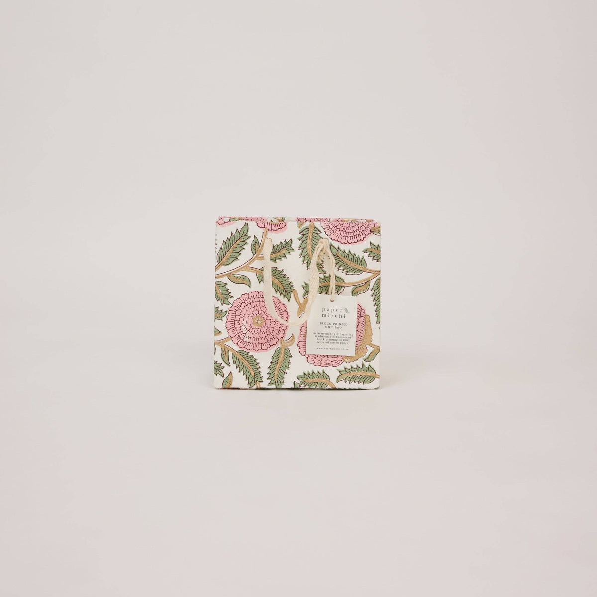Block Printed Gift Bags - Blush Refresh - Small