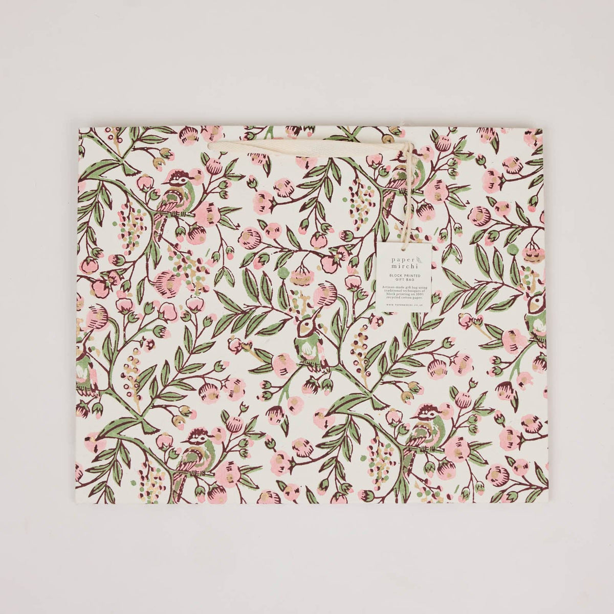 Block Printed Gift Bags - Blush Refresh - Large