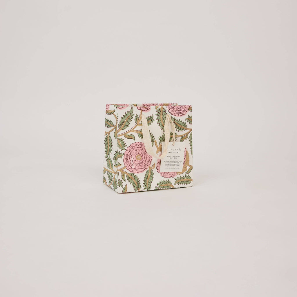Block Printed Gift Bags - Blush Refresh - Small