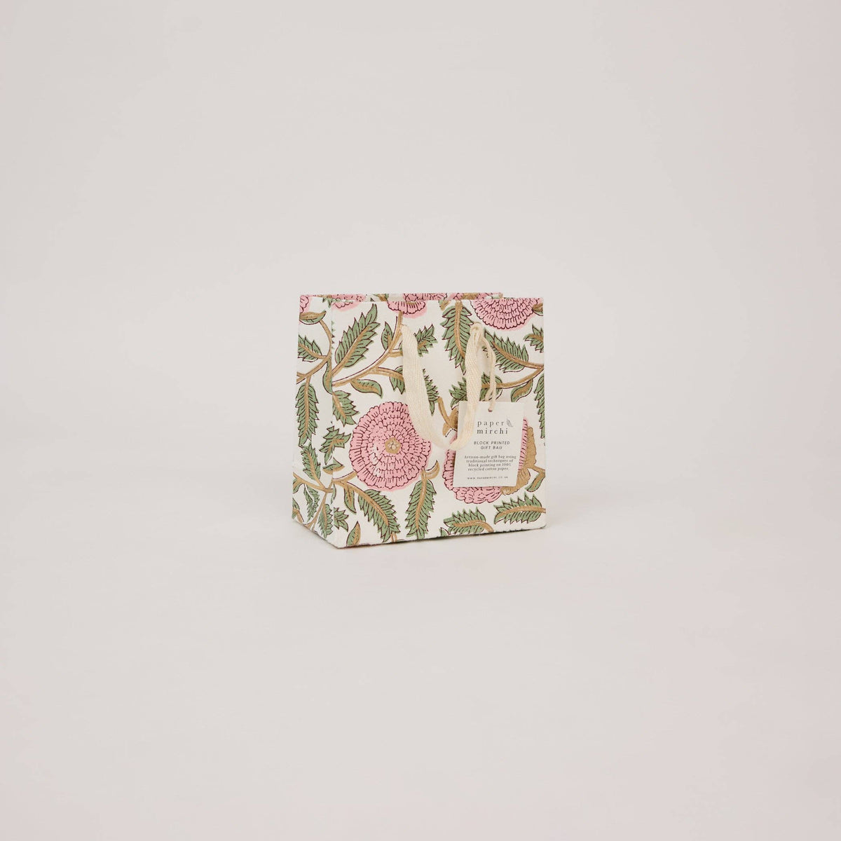 Block Printed Gift Bags - Blush Refresh - Small