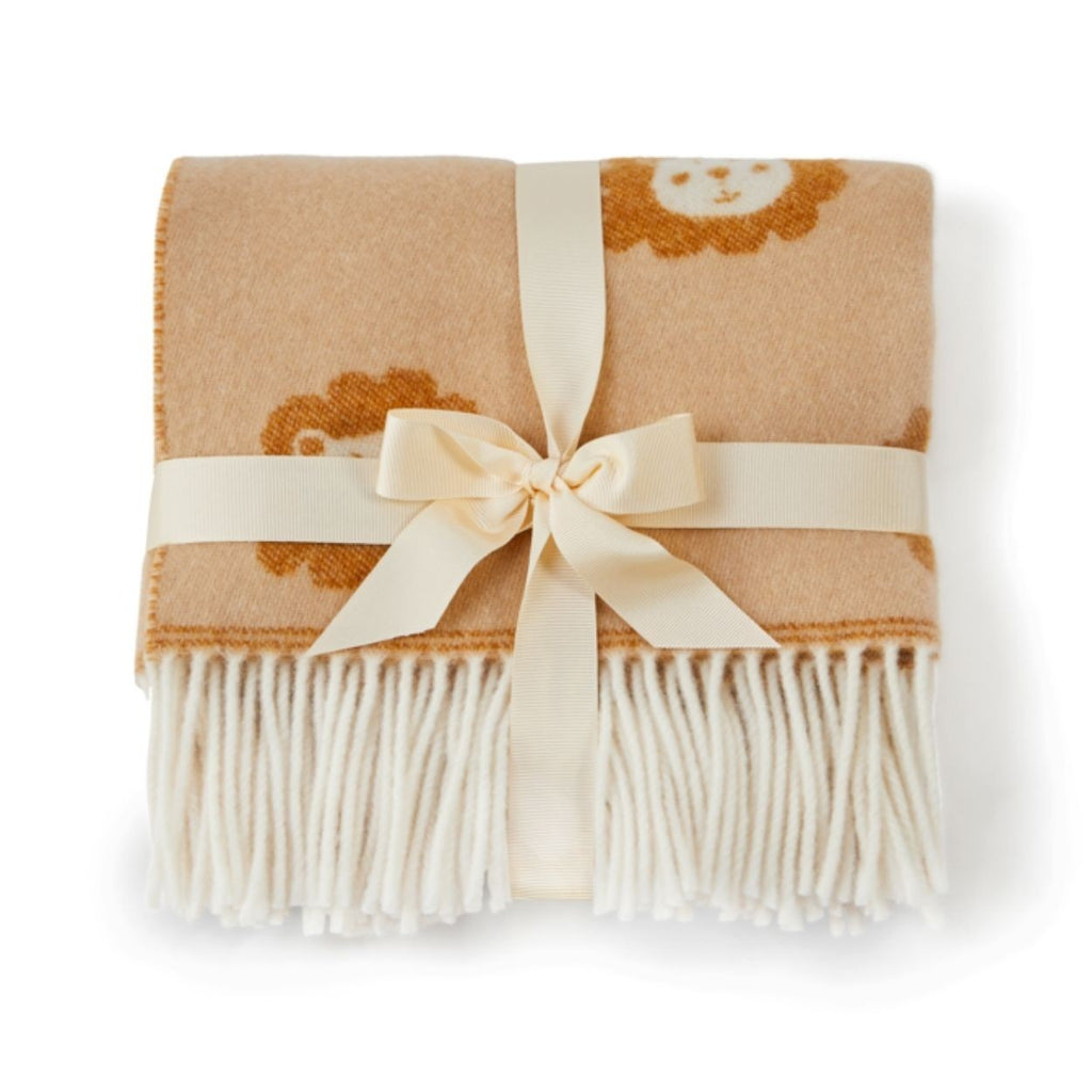 Merino Wool Baby Blanket - Lion