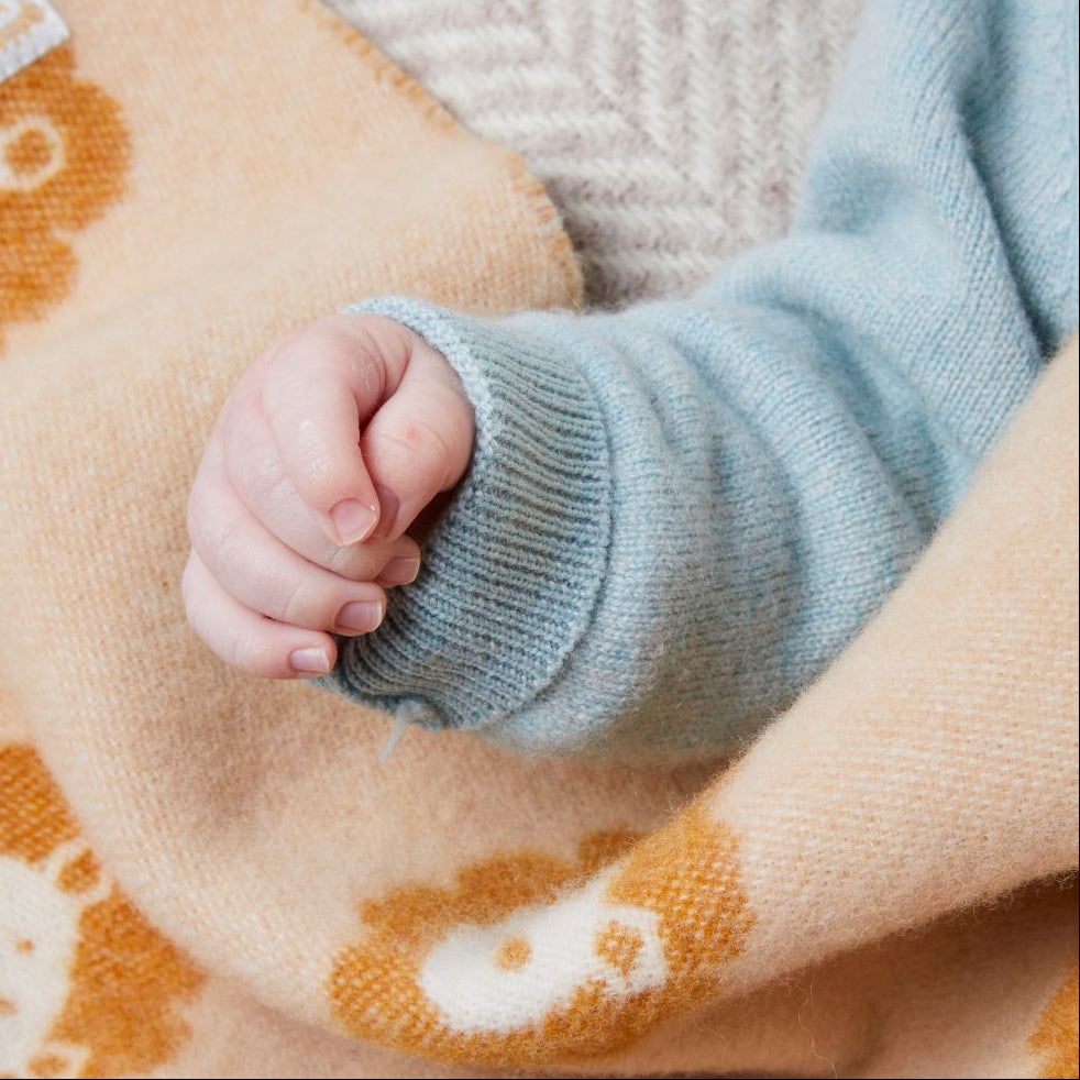 Merino Wool Baby Blanket - Lion