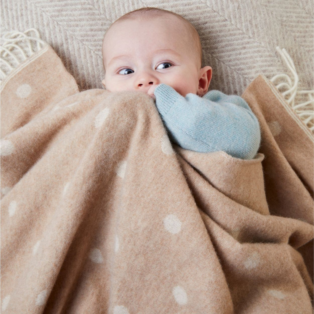 Merino Wool Baby Blanket - Spot