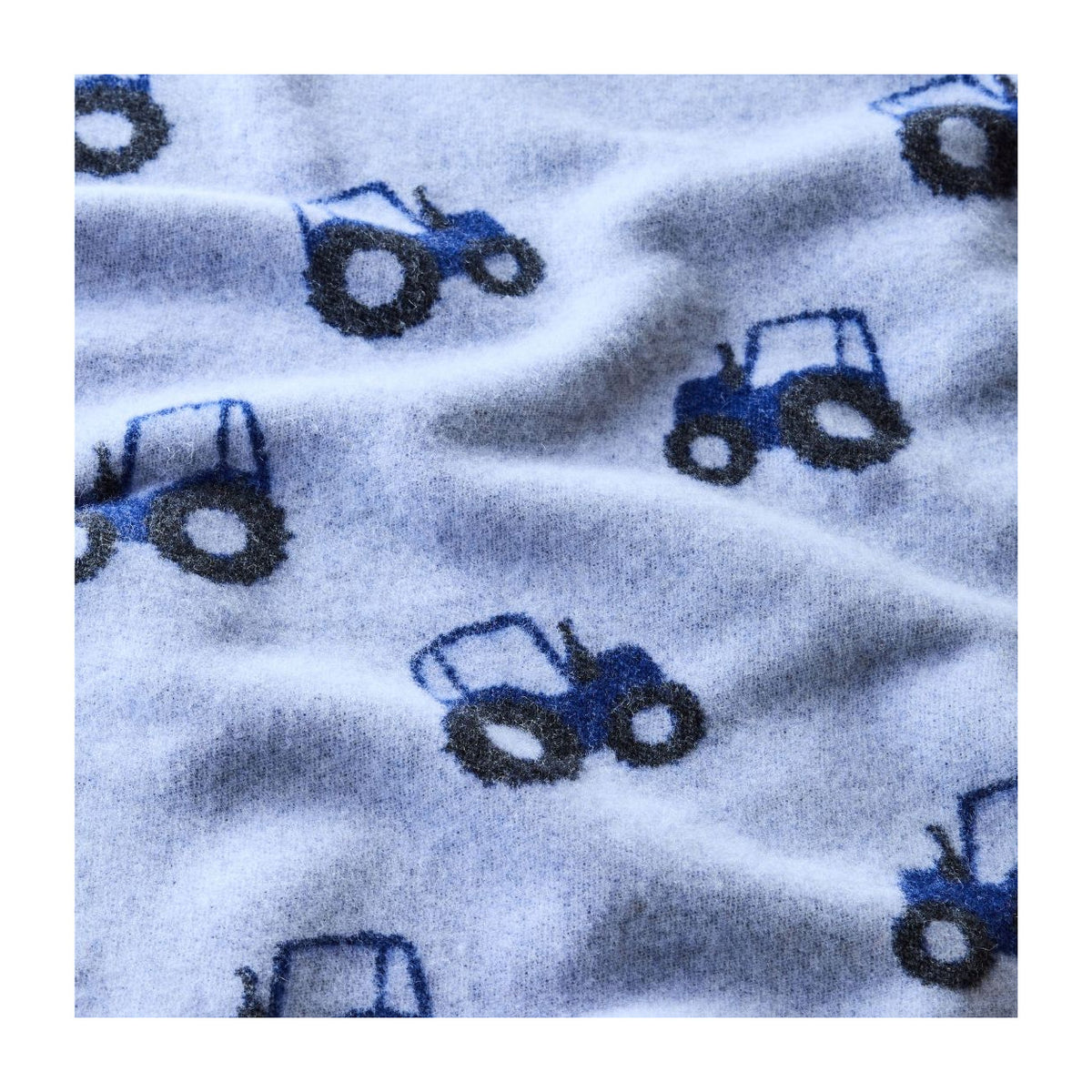 Merino Wool Baby Blanket - Tractor