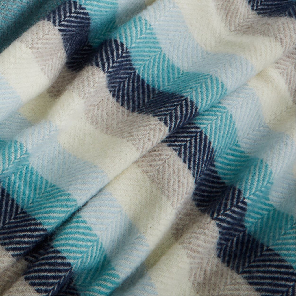 Coastal Blue Seaside Stripe Throw